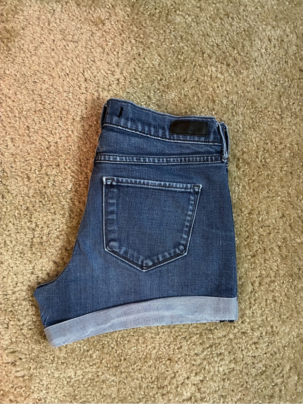 Abercrombie & Fitch Denim Shorts Size 24 Mid Rise Cuffed Stretch Jean Shorts